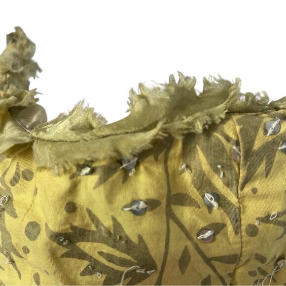 Yoana Baraschi Marigold Strapless Dress, Sequins, Fit & Flare, Anthropologie, S - Picture 3 of 6